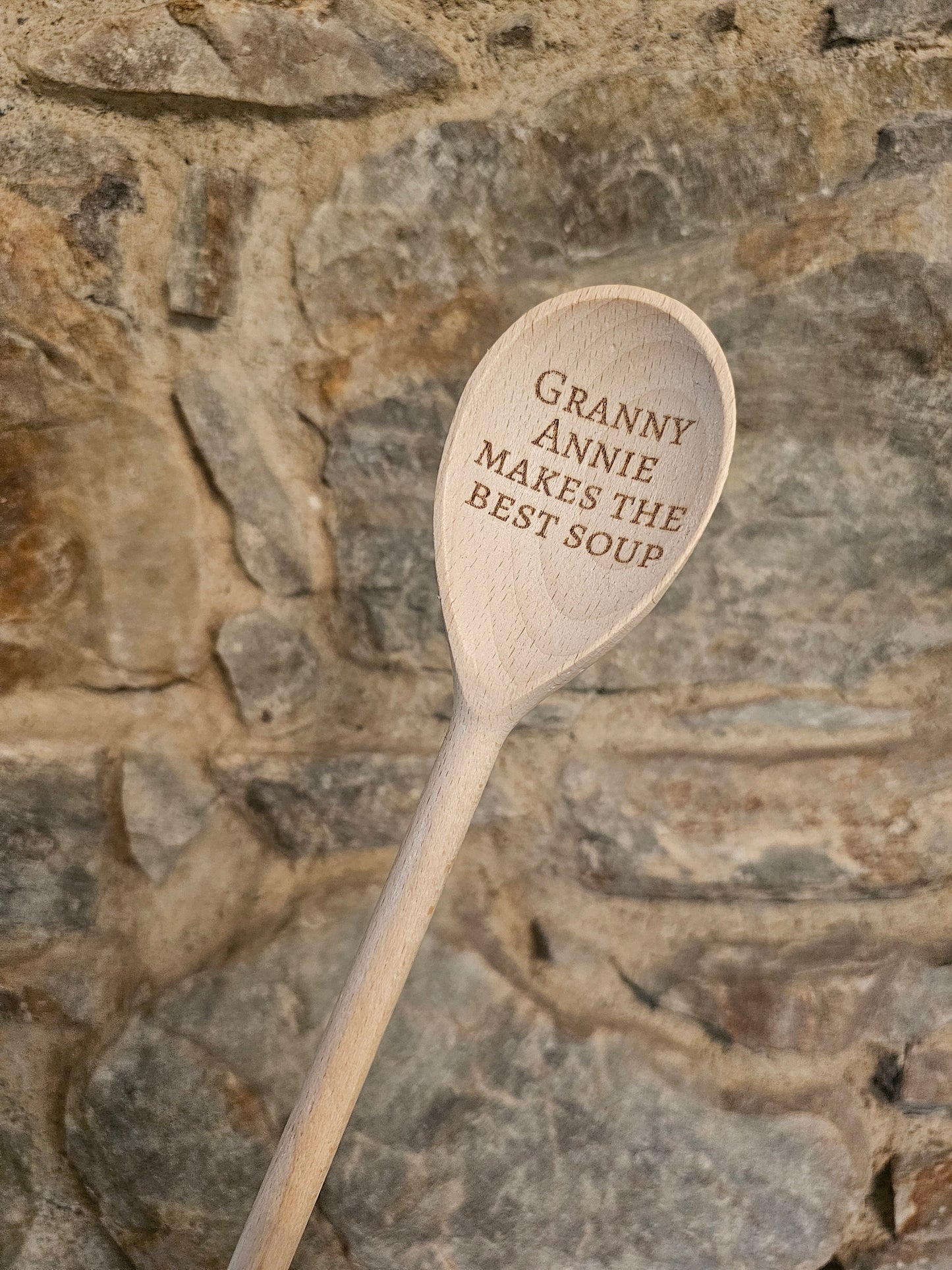 Personalised Wooden Spoon with Any Wording