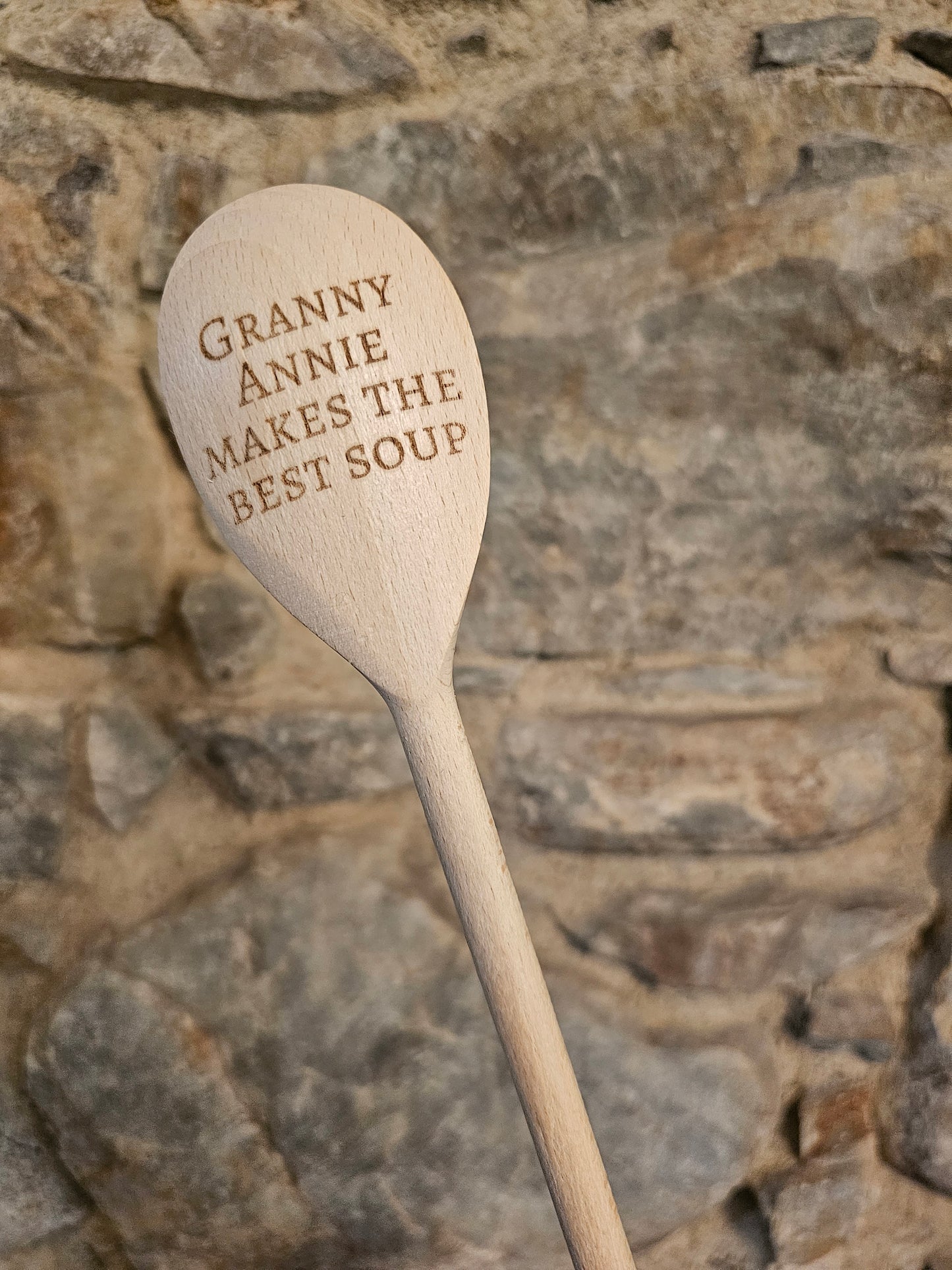 Personalised Wooden Spoon with Any Wording