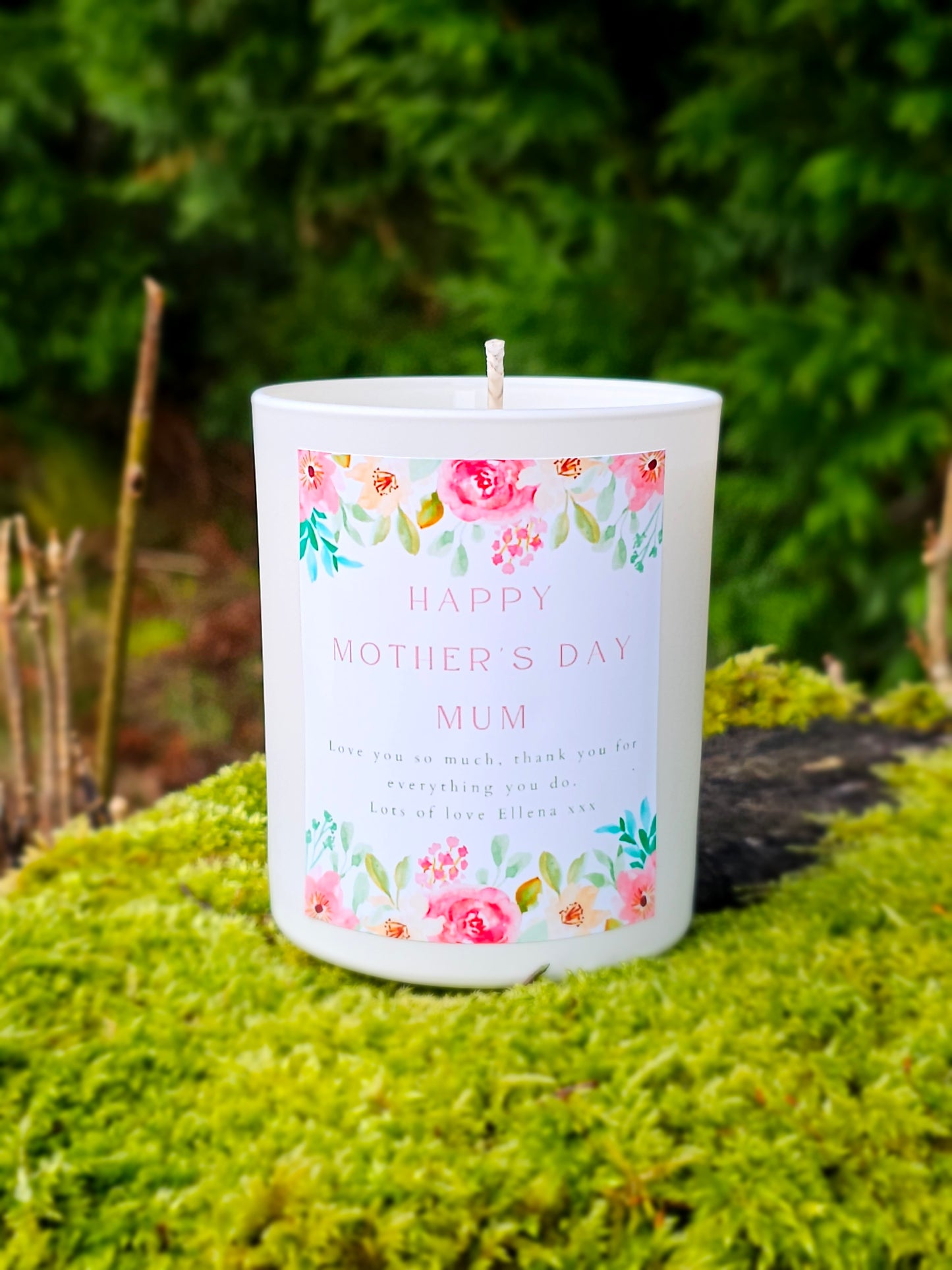 Large Personalised Mothers Day Candle