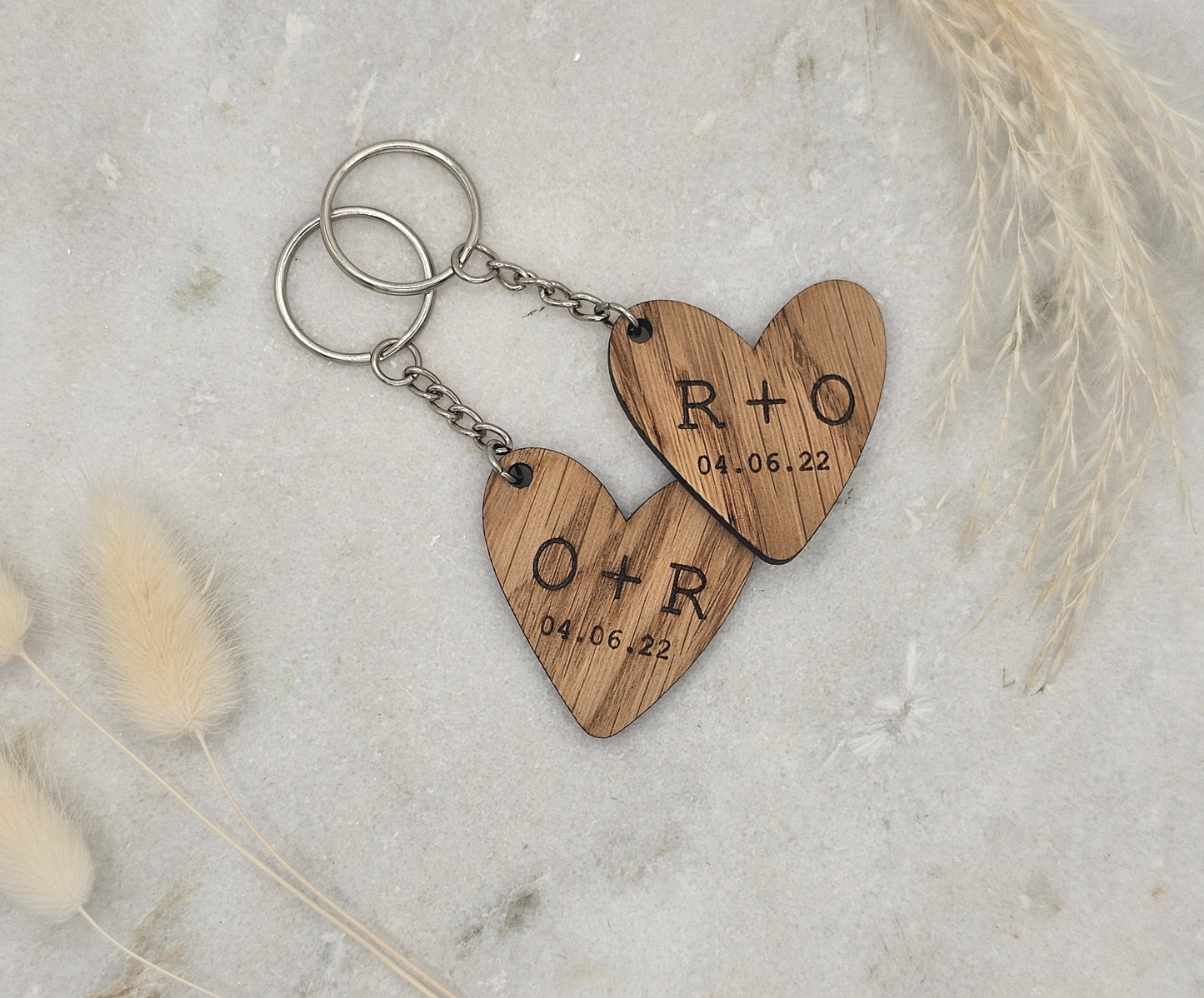 Couples Wooden Keyring