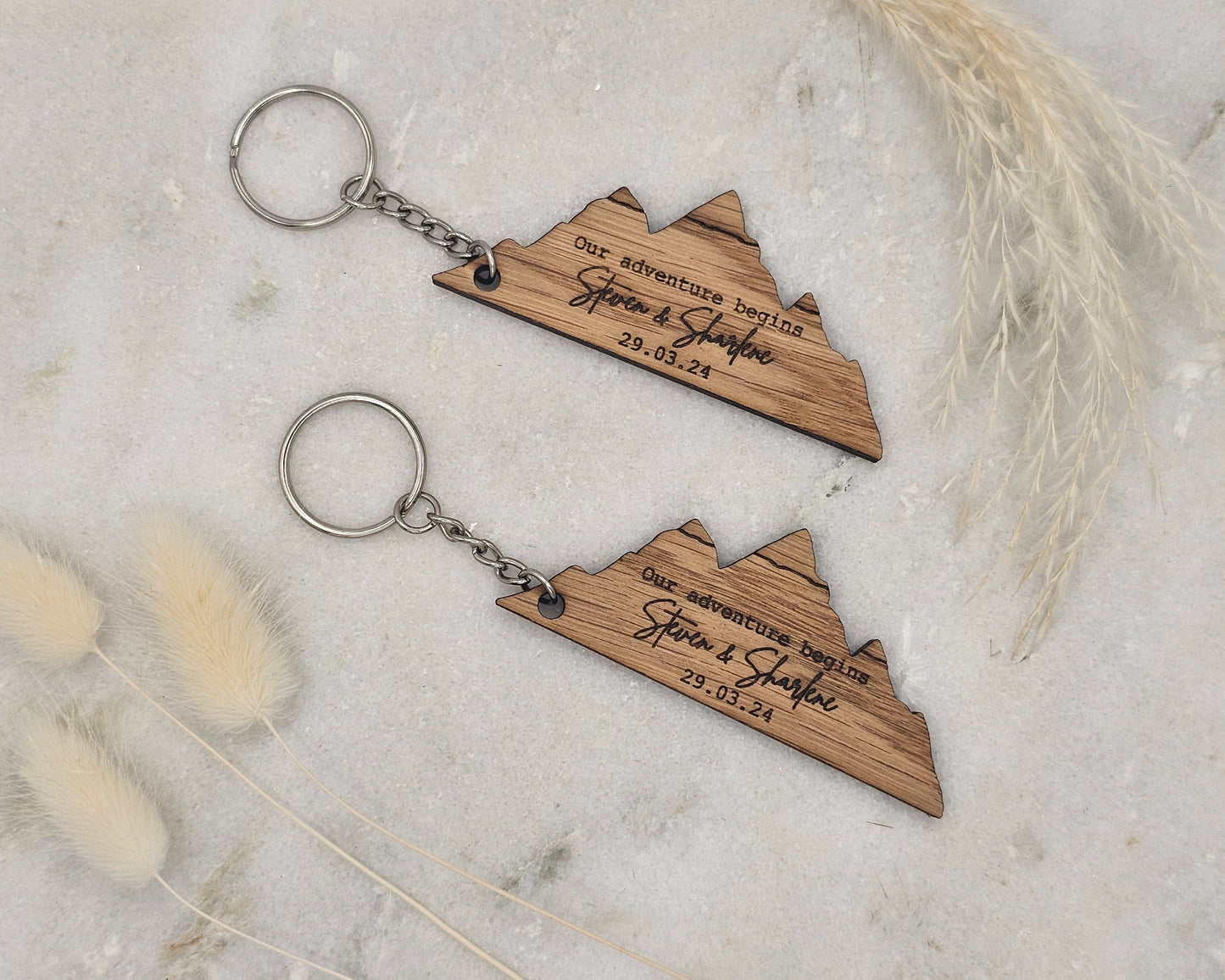 Our Adventure Begins Wooden Keyring