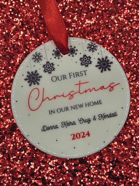 1st Christmas In Our New Home Ceramic Ornament