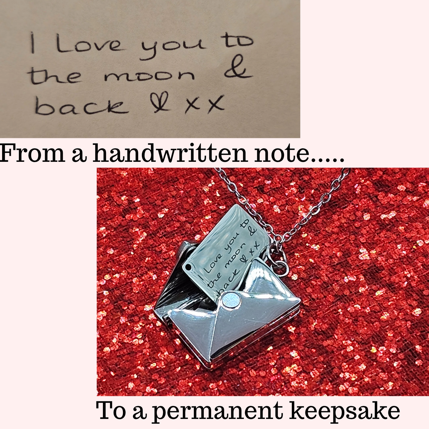 Envelope Necklace with Message