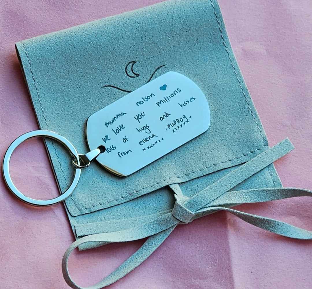 Personalised Handwriting/ Drawing Keyring